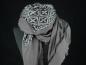 Preview: AHMADDY Schal Wolle Seide grau schwarz